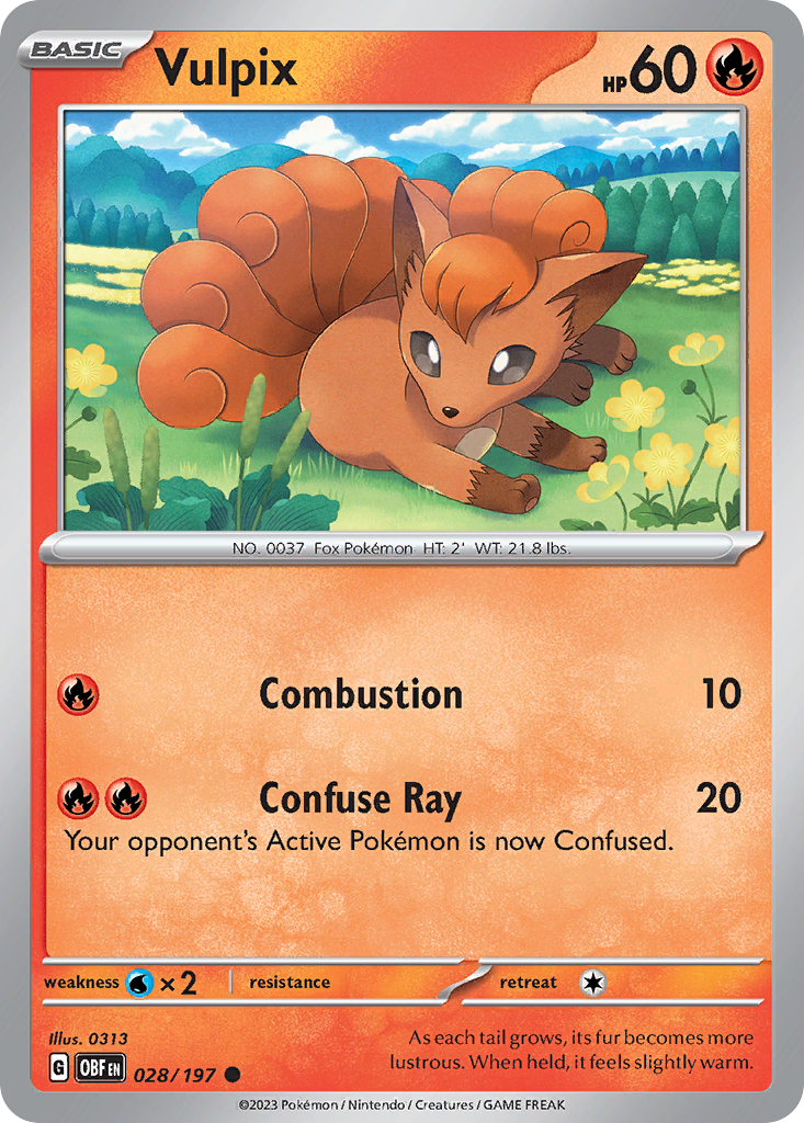 Vulpix Obsidian Flames 028/197